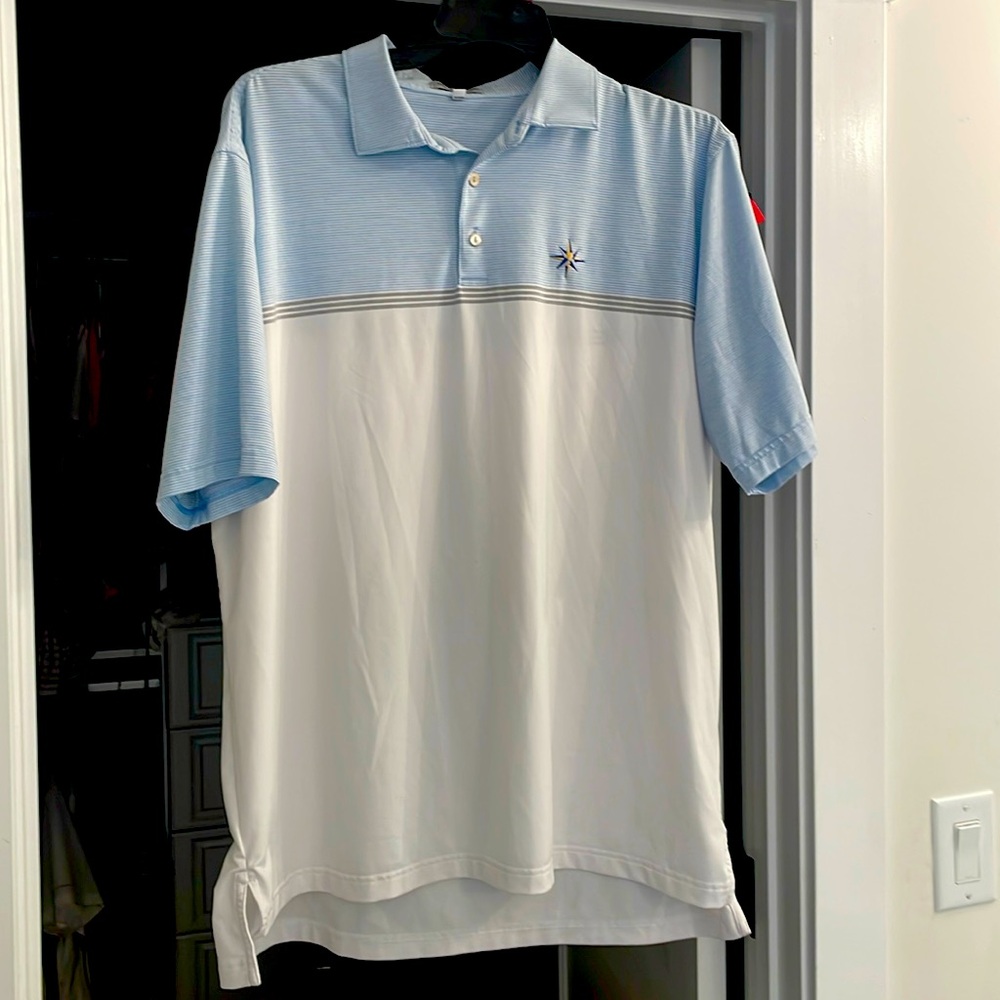 Peter Millar Summer Comfort light blue/white XL